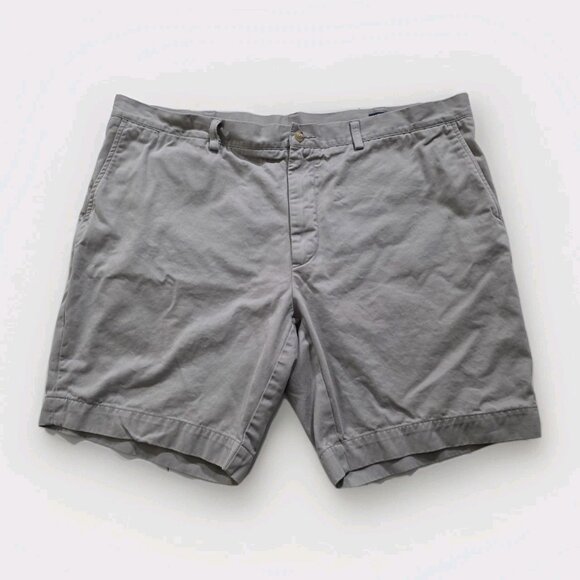 Polo Ralph Lauren Chino Shorts Mens 42 Gray Pockets Zip Cotton Classic Fit 9" - Picture 8 of 14